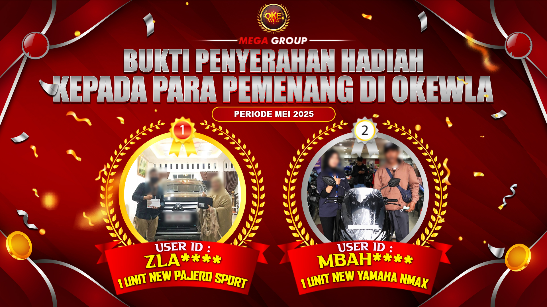 Selamat Kepada Member Setia OKEWLA Sudah Memenangkan Satu Unit Mobil Pajero Sport